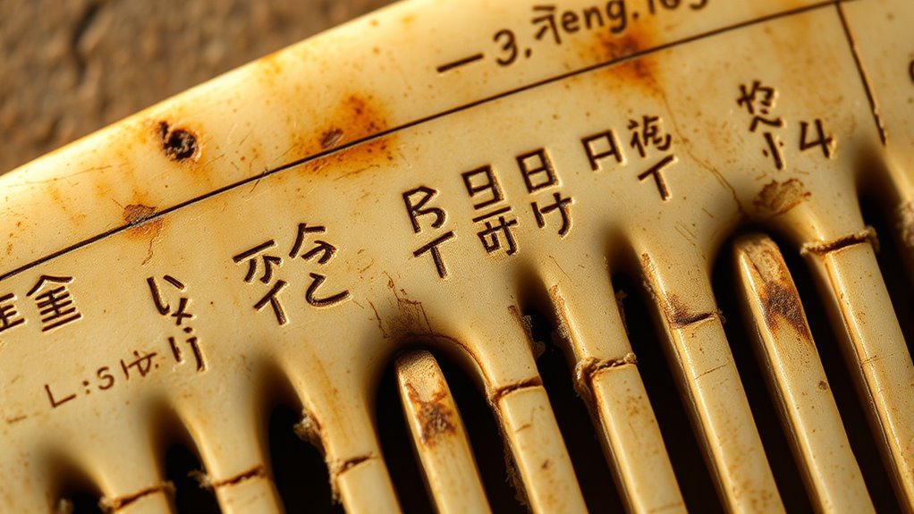 ancient comb with inscriptions