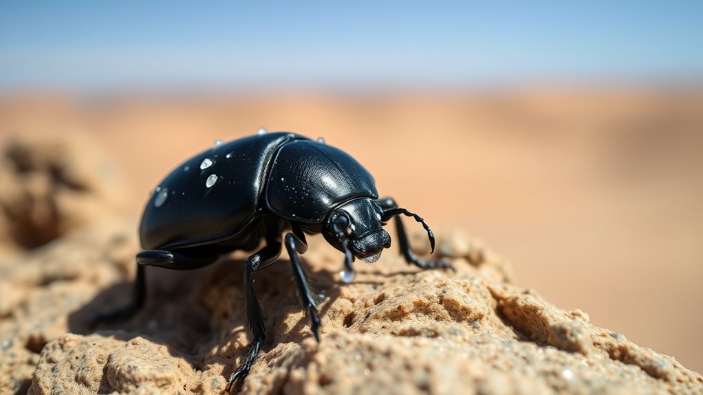 desert beetles collect moisture
