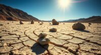moving stones on desert playa