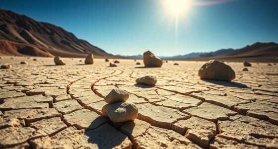 moving stones on desert playa