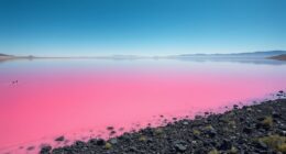 pink lakes indicate ecological change
