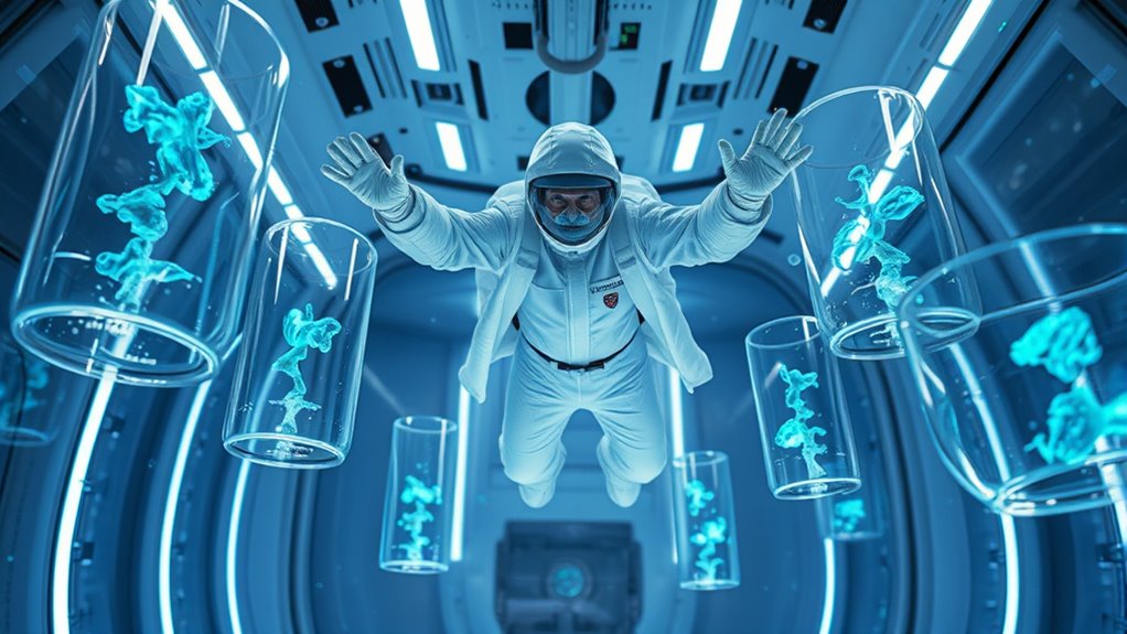 space induced cellular and microbial adaptations