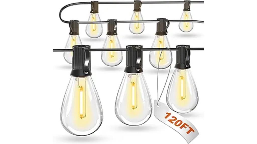 120ft waterproof edison bulbs