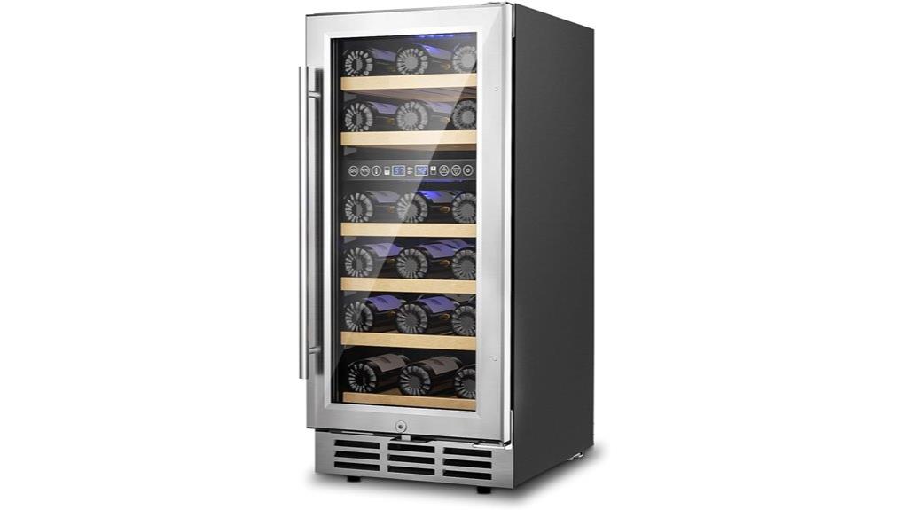 15 inch dual zone wine cooler