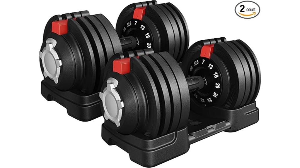 adjustable dumbbells with handles