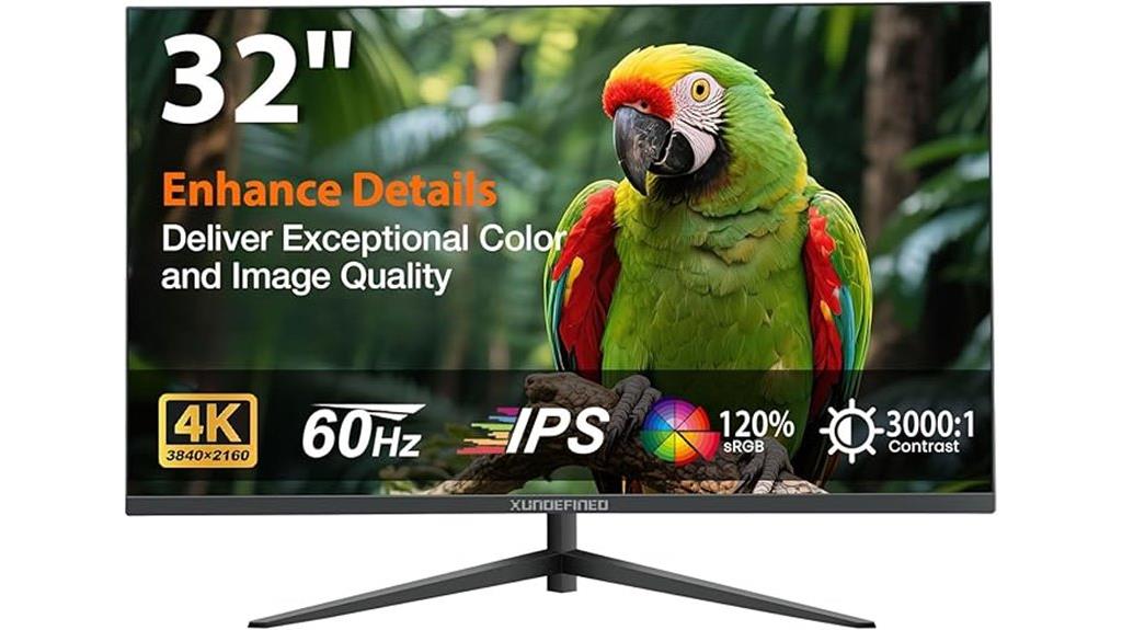 compact 4k display with ports
