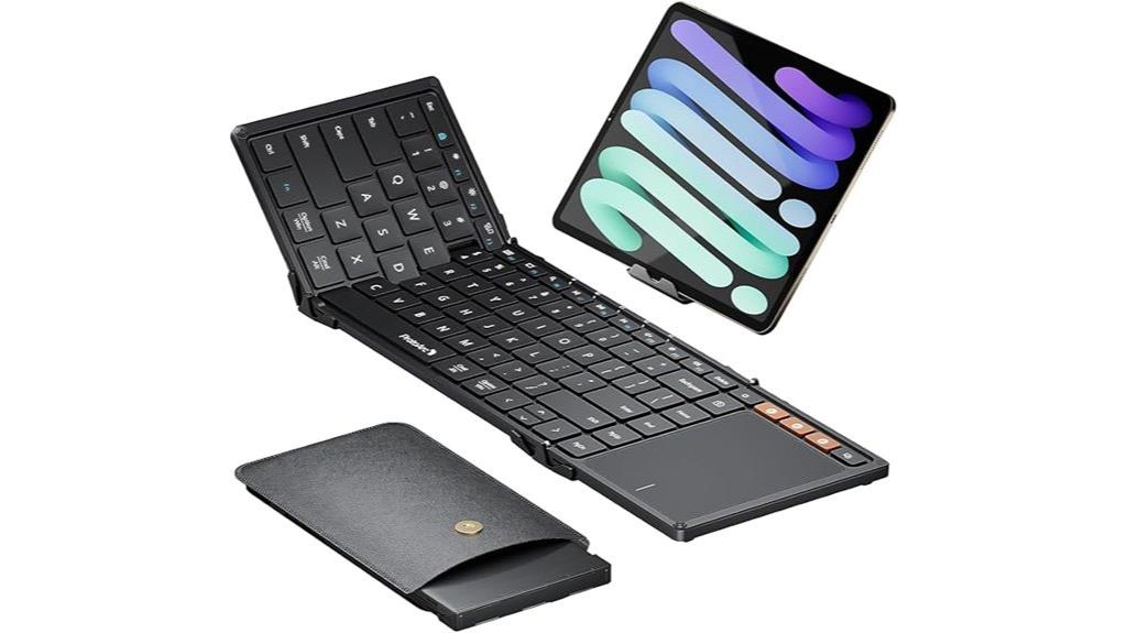 compact foldable touchpad keyboard