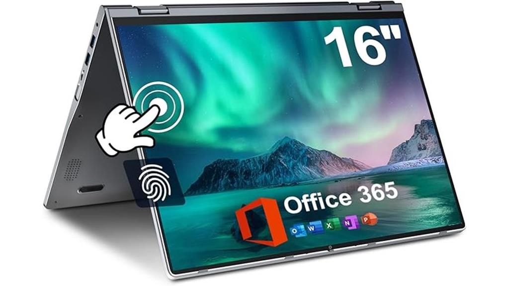 convertible 16 inch touchscreen laptop
