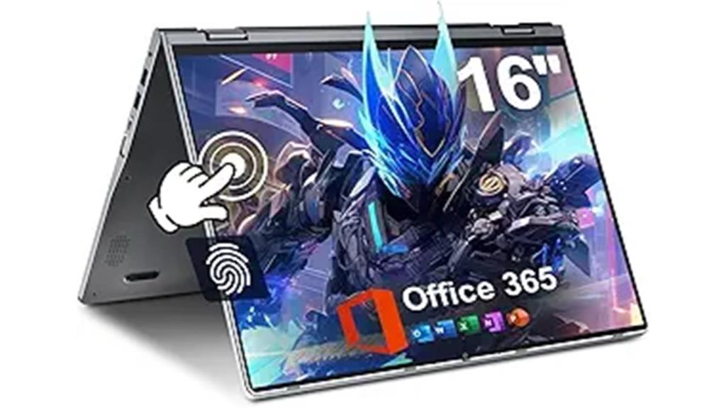 convertible 2 in 1 touchscreen laptop