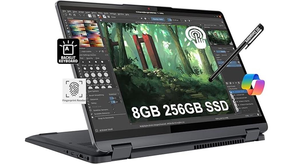 convertible touchscreen laptop with intel core