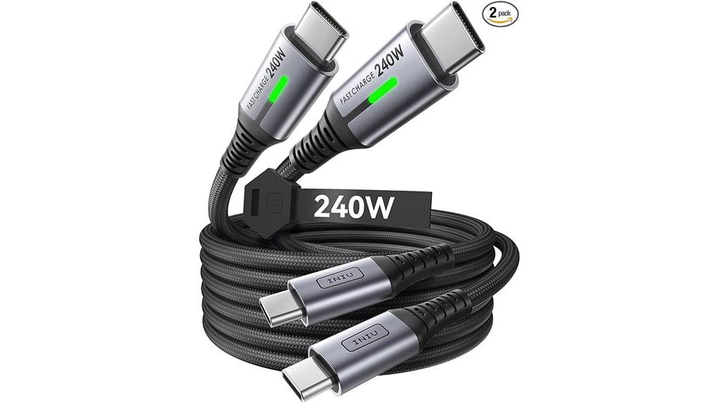 dual pack 240w usb c cables