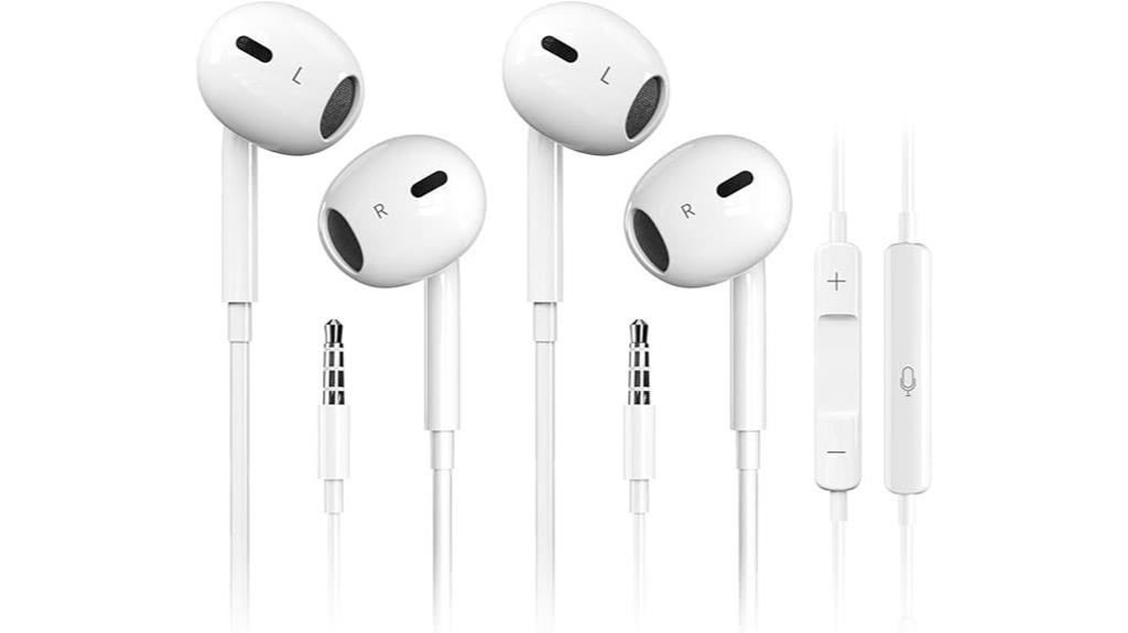 dual wired earbuds pack