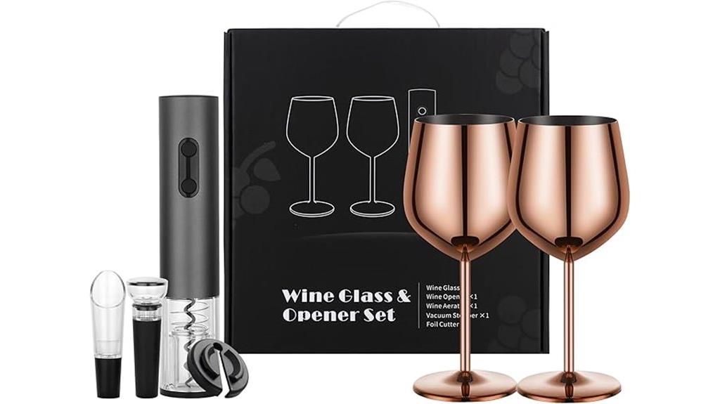 electric corkscrew gift set