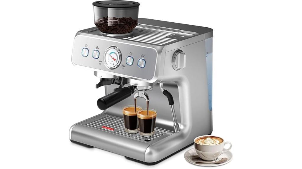 espresso machine with grinder