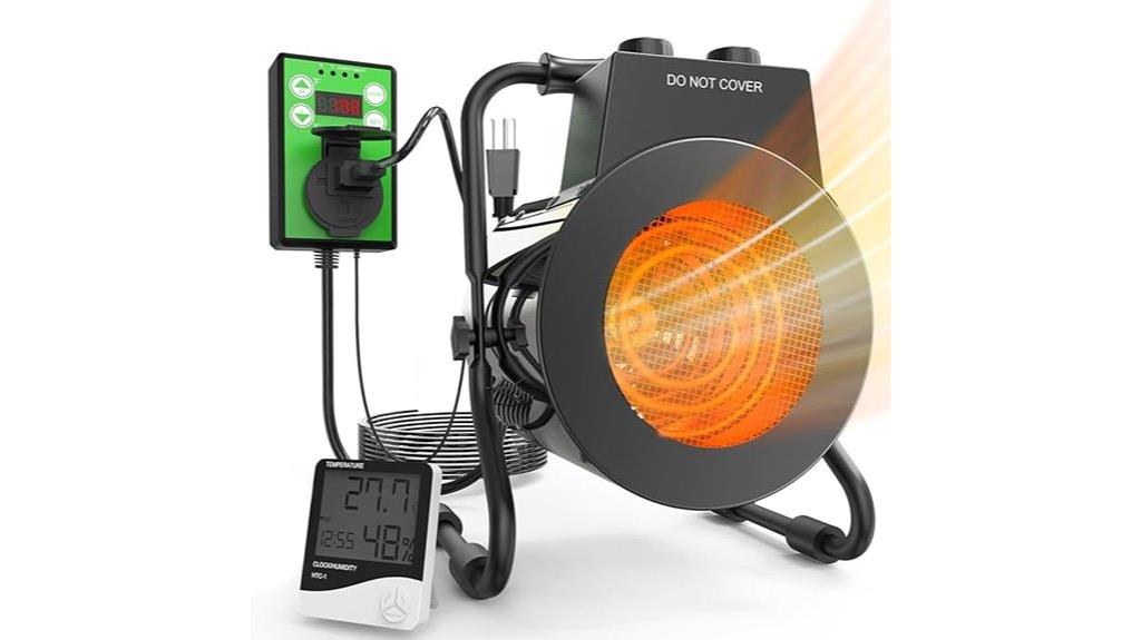 greenhouse heater with thermostat