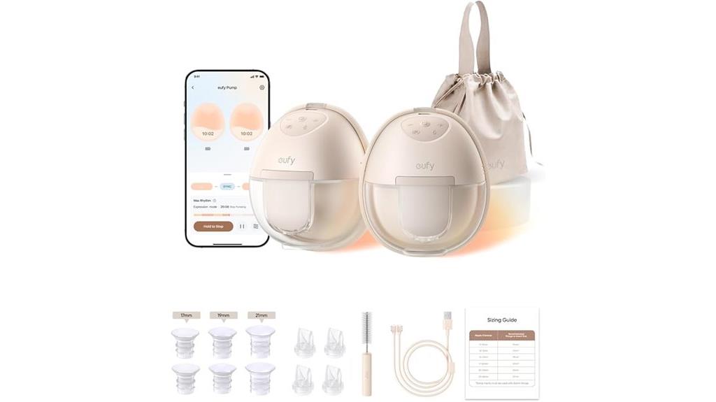 heated wearable breast pump