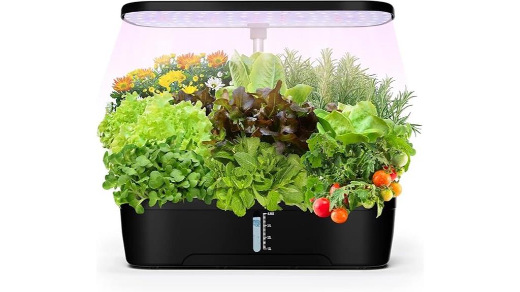 hydroponic garden with led