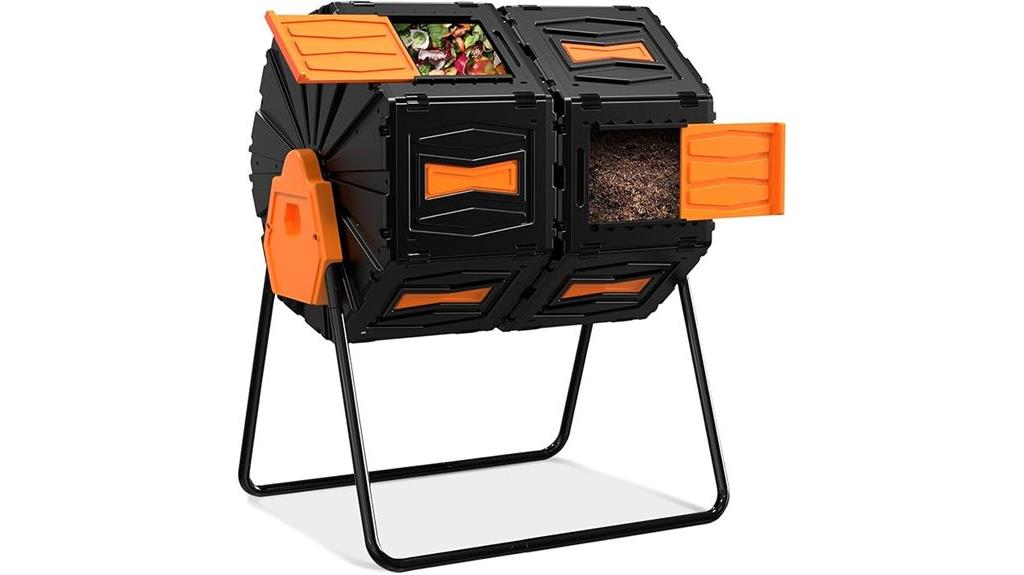 large outdoor dual chamber compost
