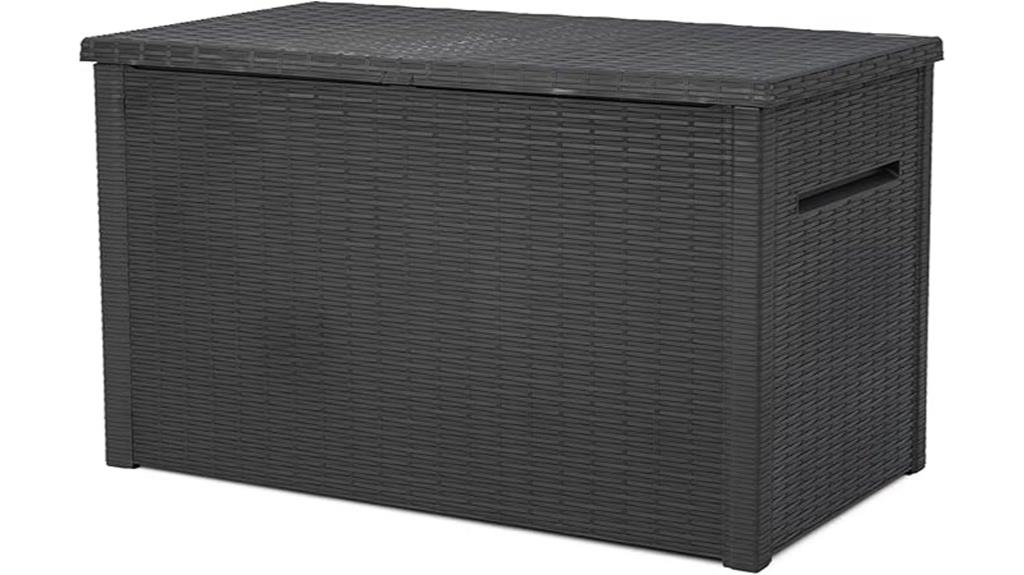 large resin outdoor deck box