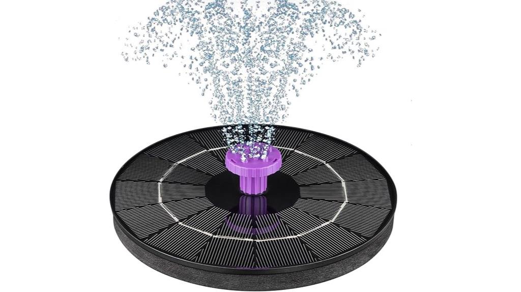 low power solar fountain