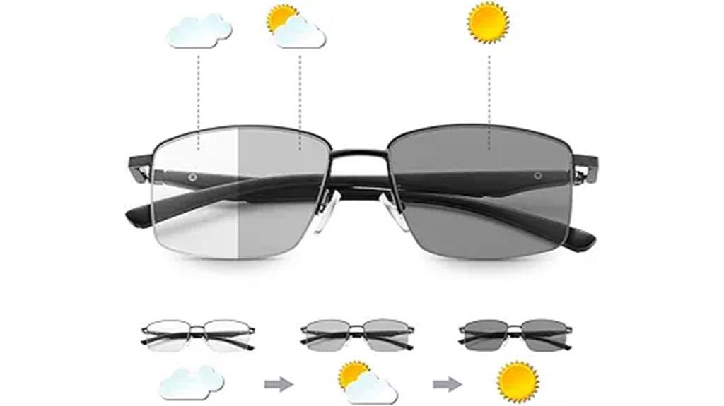 photochromic multifocus reading glasses