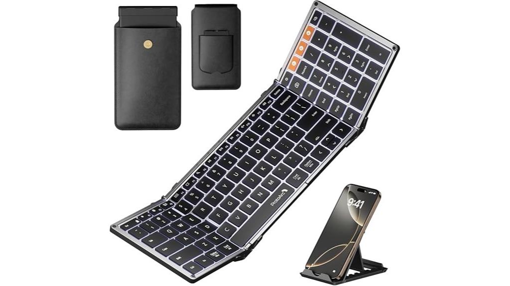 portable backlit folding keyboard