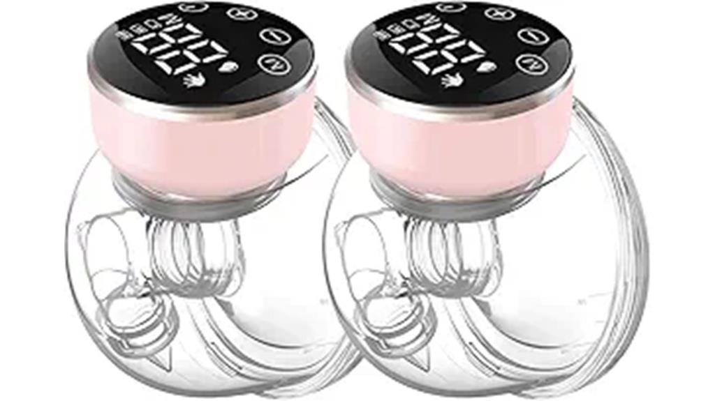 portable breast pump display
