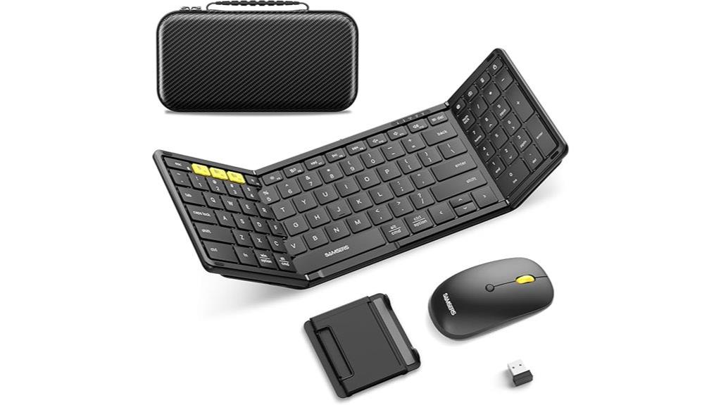 portable foldable keyboard mouse