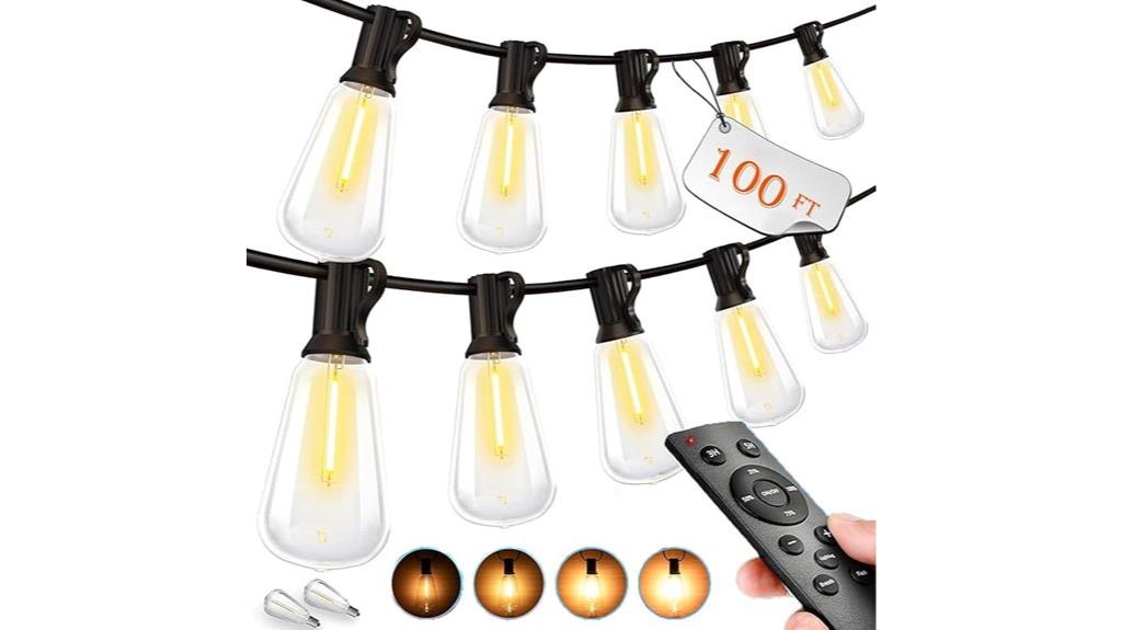 remote dimmable outdoor string