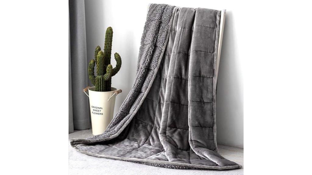 sherpa fleece weighted blanket