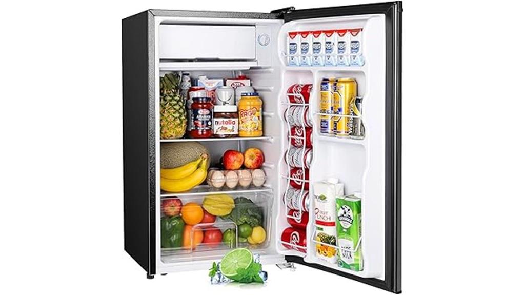 small compact fridge with freezer