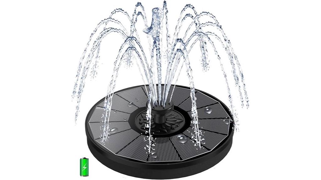 solar fountain with battery