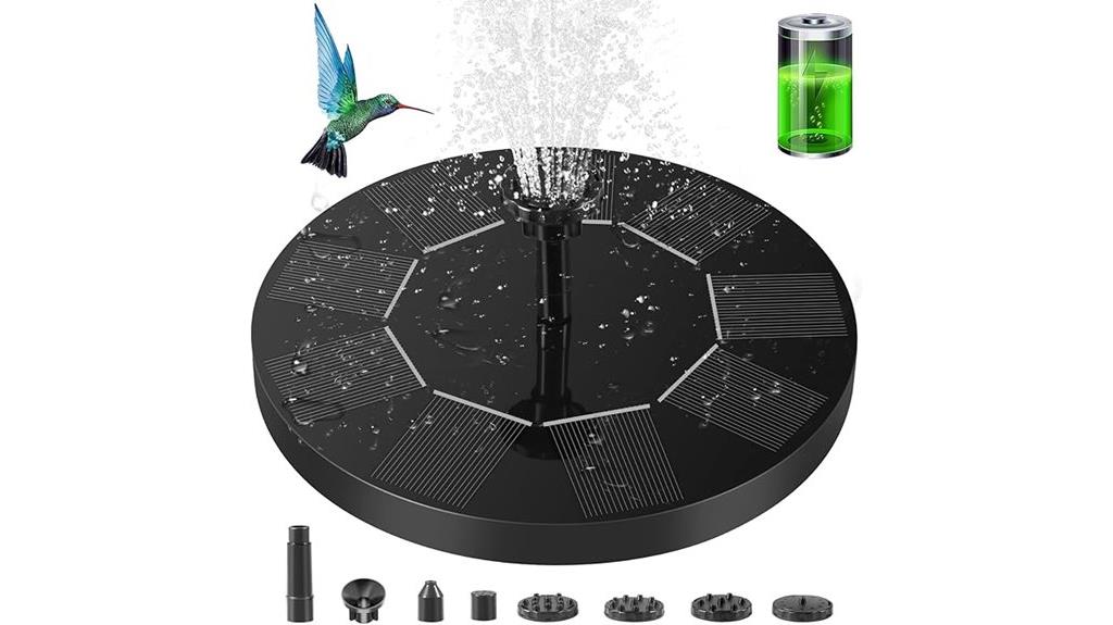 solar powered bird bath pump
