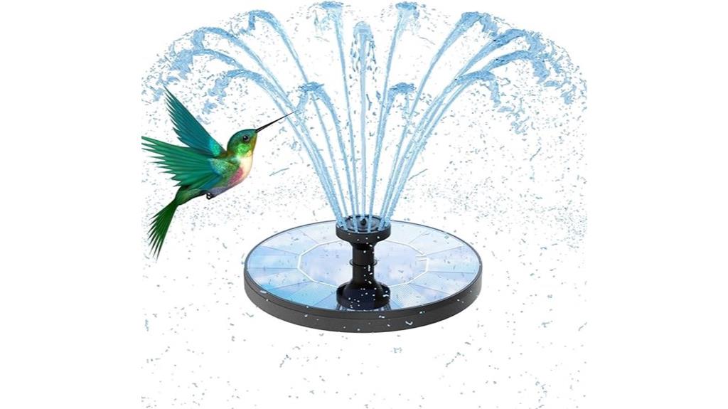 solar powered bird fountain