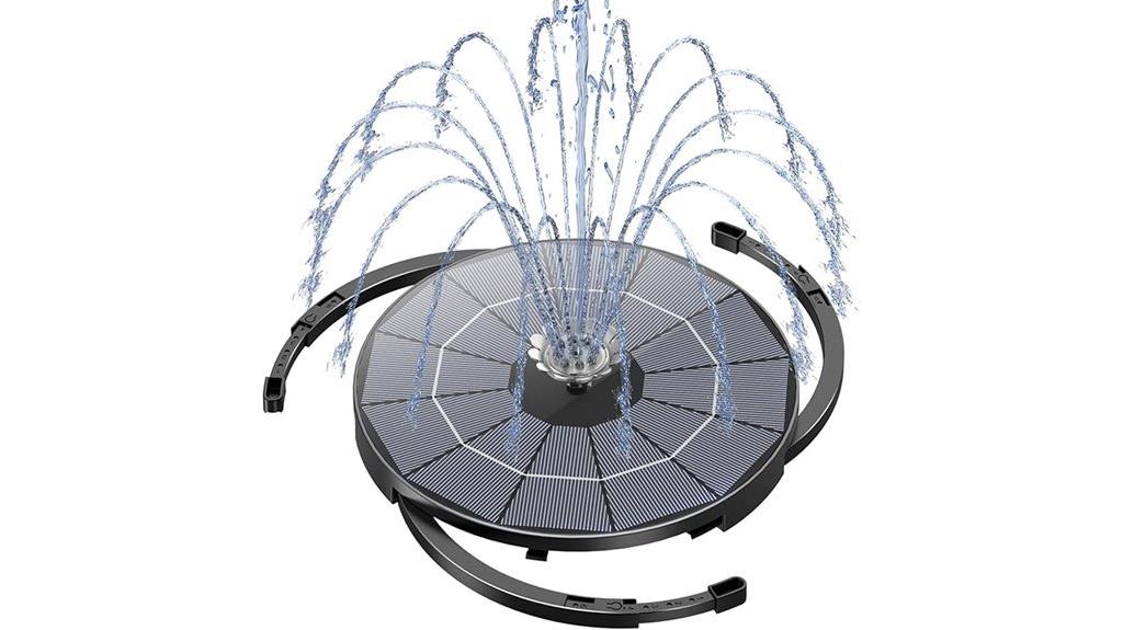 solar powered bird fountain