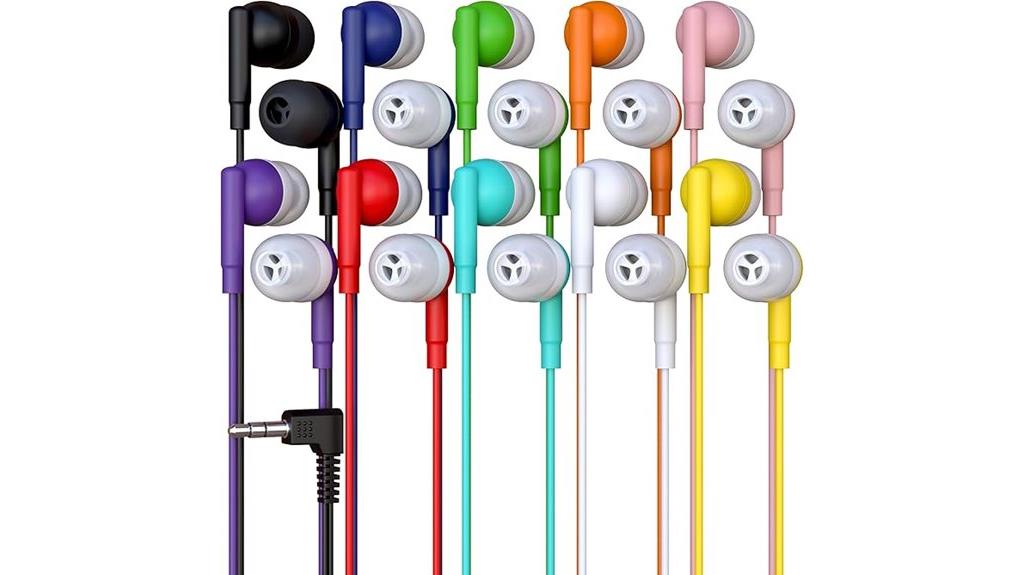 ten pack wired earbuds