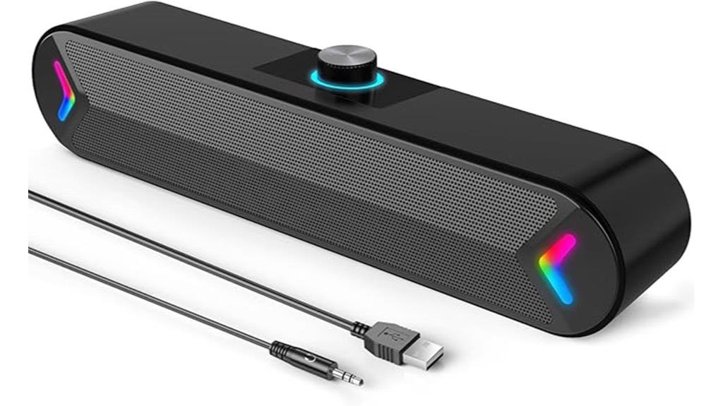 usb powered stereo soundbar