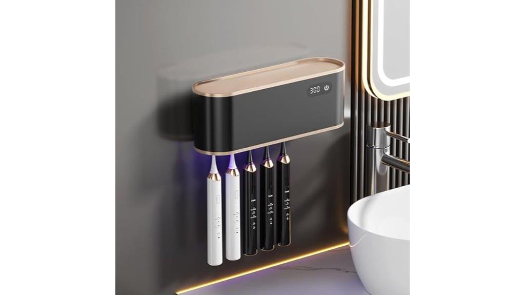 uv toothbrush holder for four