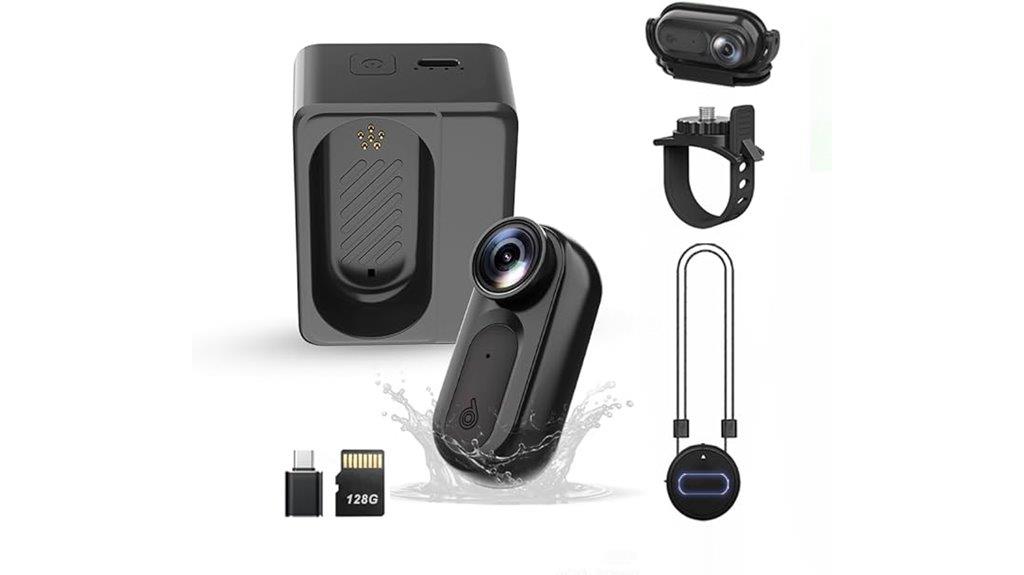 waterproof 128gb wearable camera