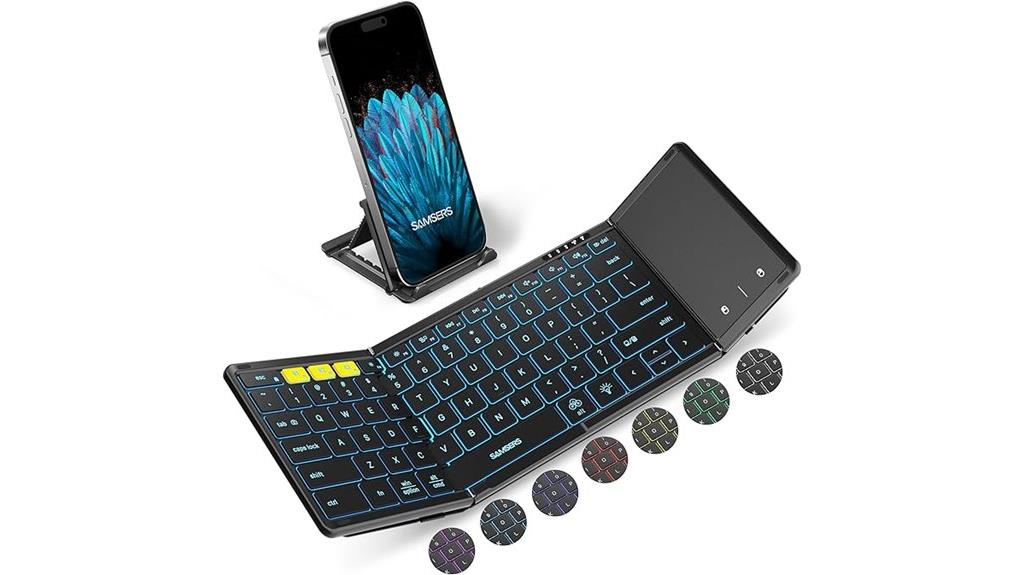 wireless foldable backlit keyboard