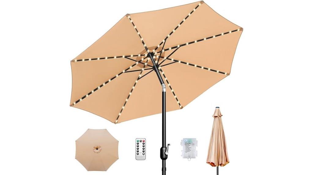 10 foot led patio umbrella