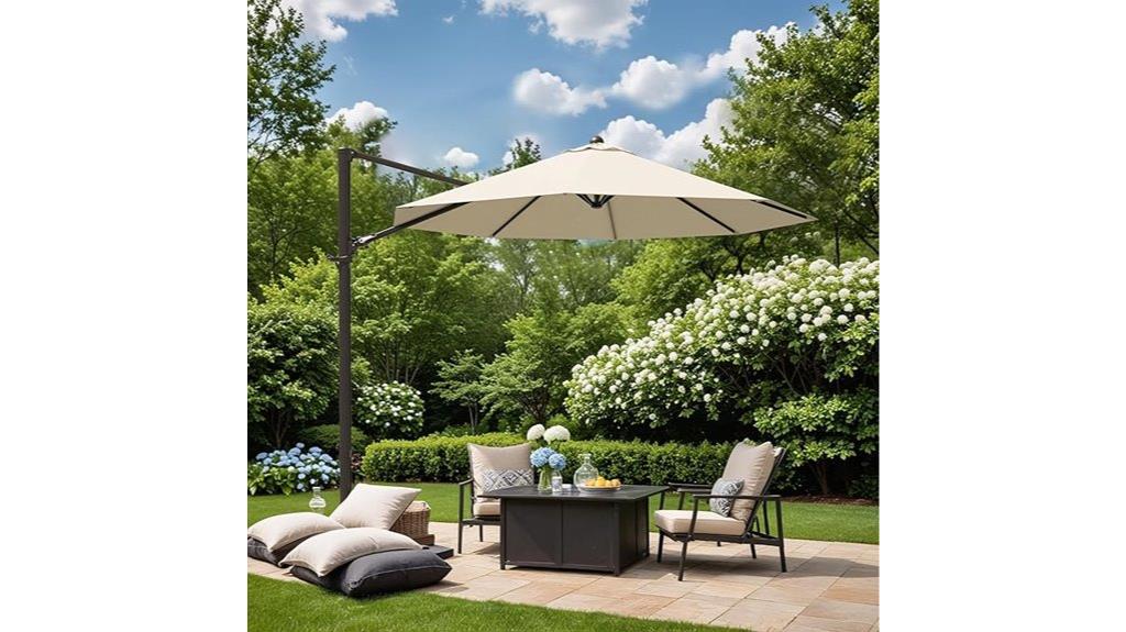10ft adjustable patio umbrella