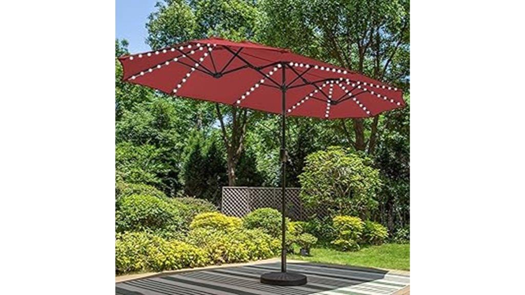 13ft solar patio umbrella