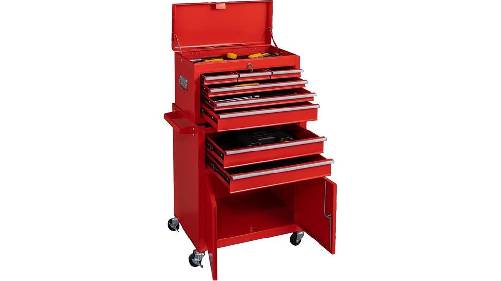 8 drawer locking tool chest