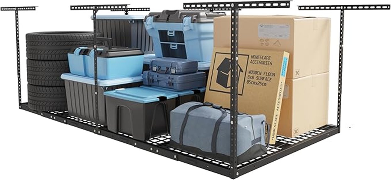adjustable overhead garage storage