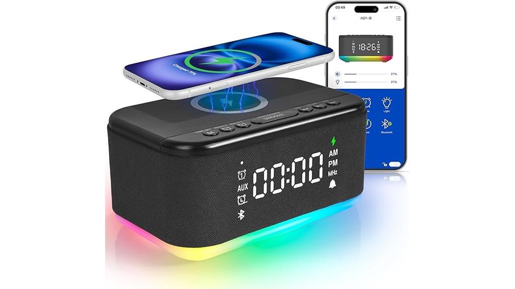 bluetooth alarm clock radio