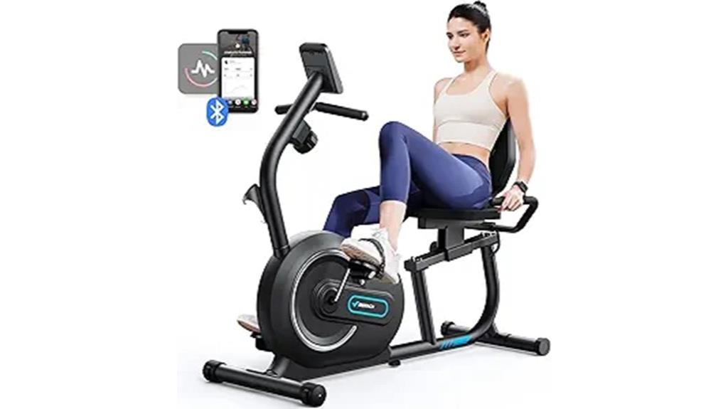 bluetooth enabled recumbent bike