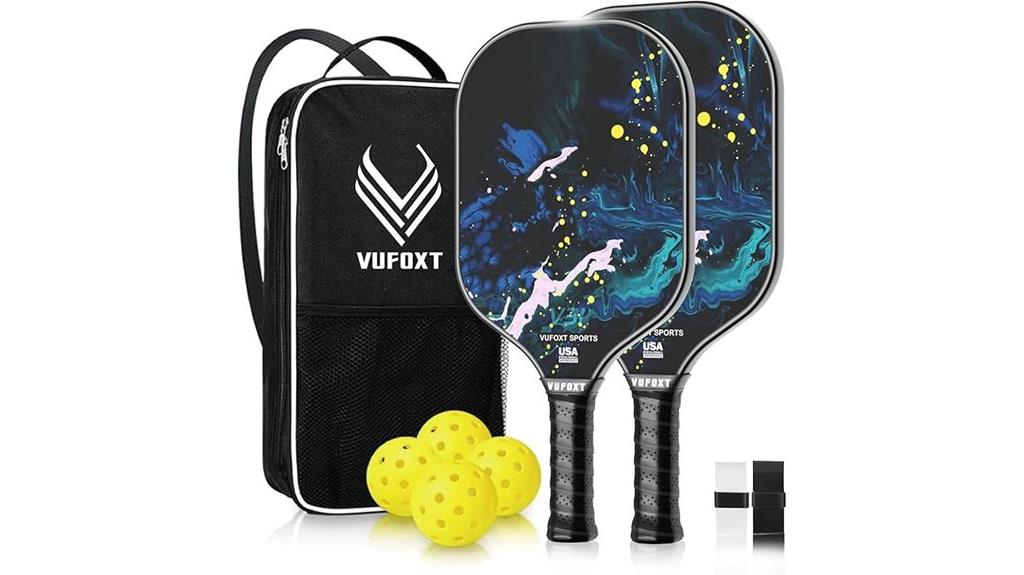 carbon fiber pickleball paddle set
