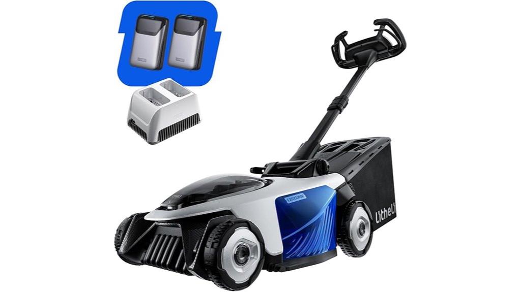 cordless mower with batteries