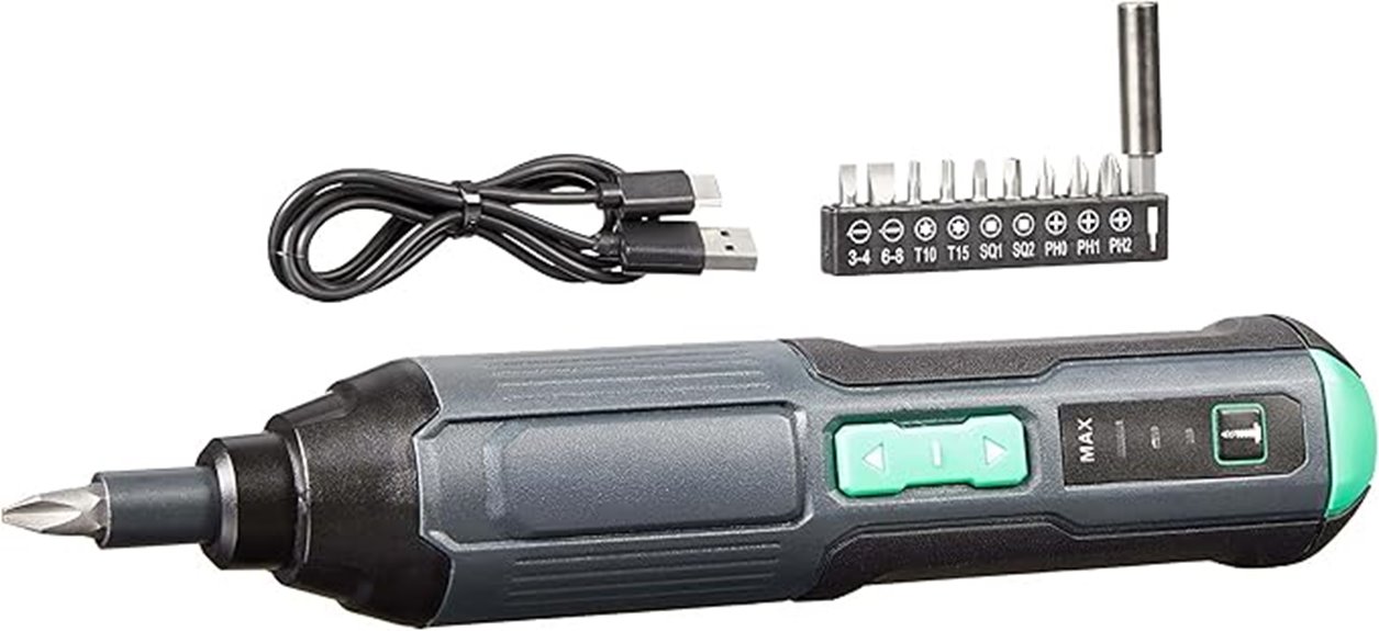 cordless screwdriver with bits